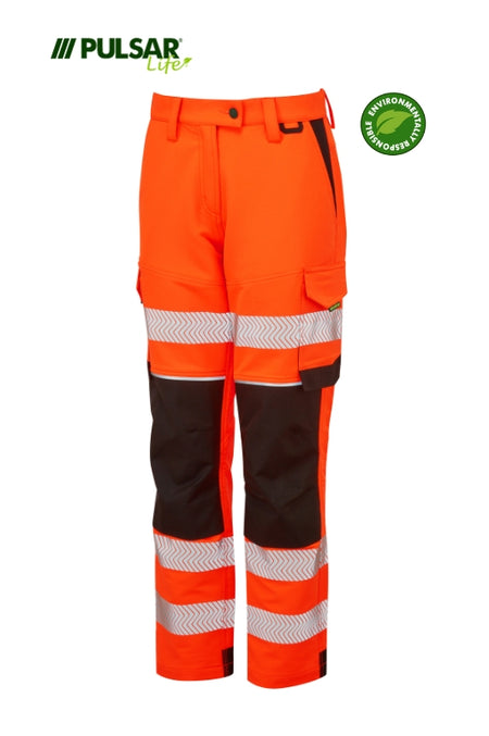 Pulsar Life Women's HV Orange Stretch Combat Trouser