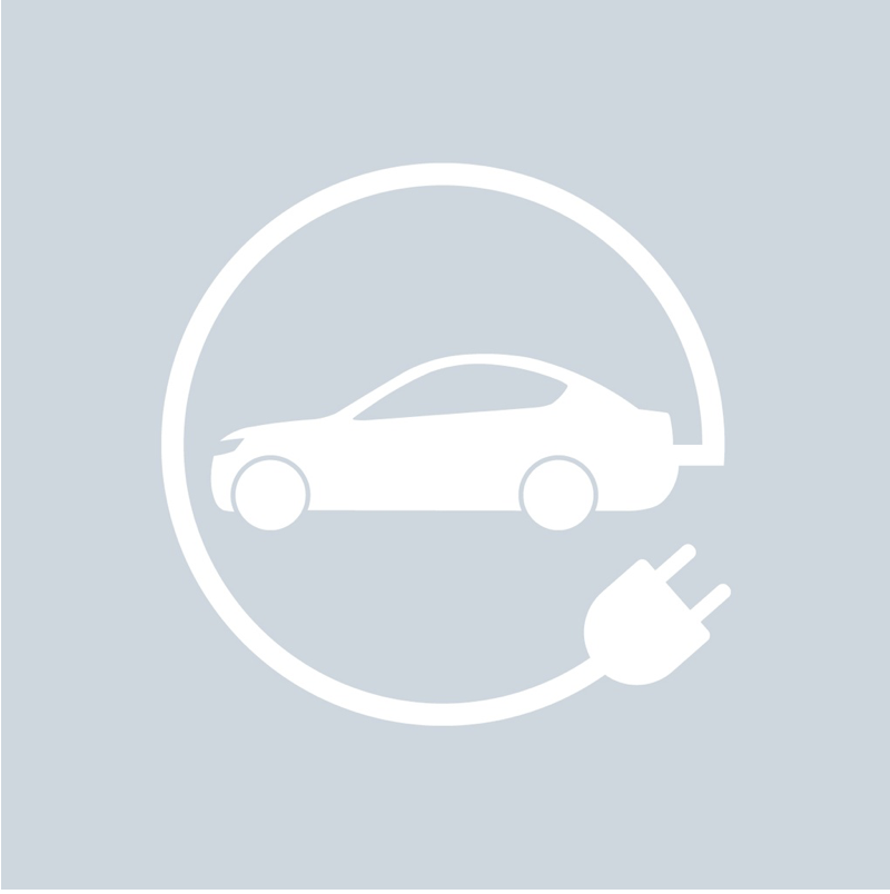 Electric Car Charging Symbol 2 - White - Ready Set Supplied