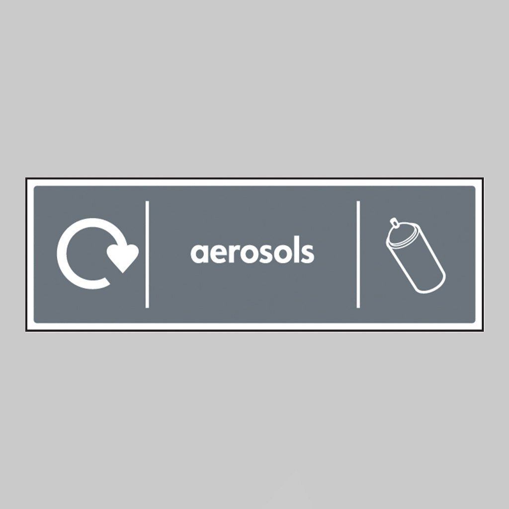 Aerosols - Wrap Recycling Sign - Ready Set SuppliedAerosols - Wrap Recycling SignRigid Plastic16649M