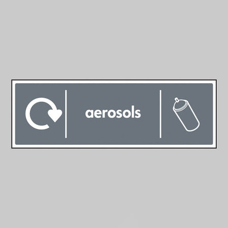 Aerosols - Wrap Recycling Sign - Ready Set SuppliedAerosols - Wrap Recycling SignRigid Plastic16649M