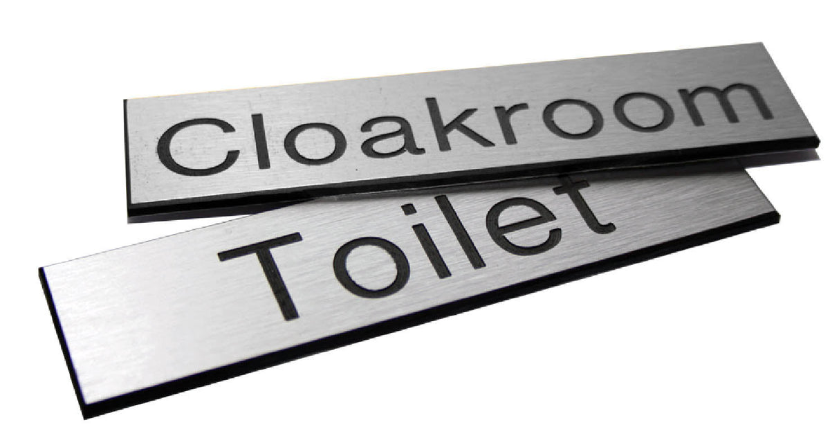 Aluminium Effect Engraved Sign 35 x 70mm - Ready Set SuppliedAluminium Effect Engraved Sign 35 x 70mm51498