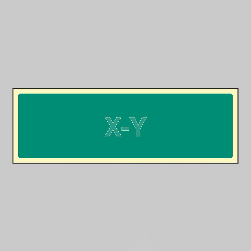 Any Message (Please Specify - Max 10 Characters) 450 x 150mm Photoluminescent Rigid Sign - Ready Set SuppliedAny Message (Please Specify - Max 10 Characters) 450 x 150mm Photoluminescent Rigid Sign52203