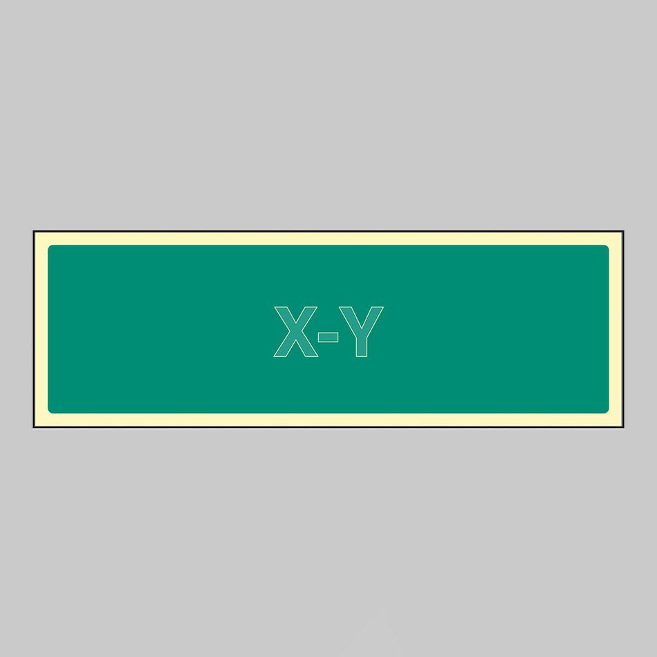 Any Message (Please Specify - Max 10 Characters) 450 x 150mm Photoluminescent Rigid Sign - Ready Set SuppliedAny Message (Please Specify - Max 10 Characters) 450 x 150mm Photoluminescent Rigid Sign52203