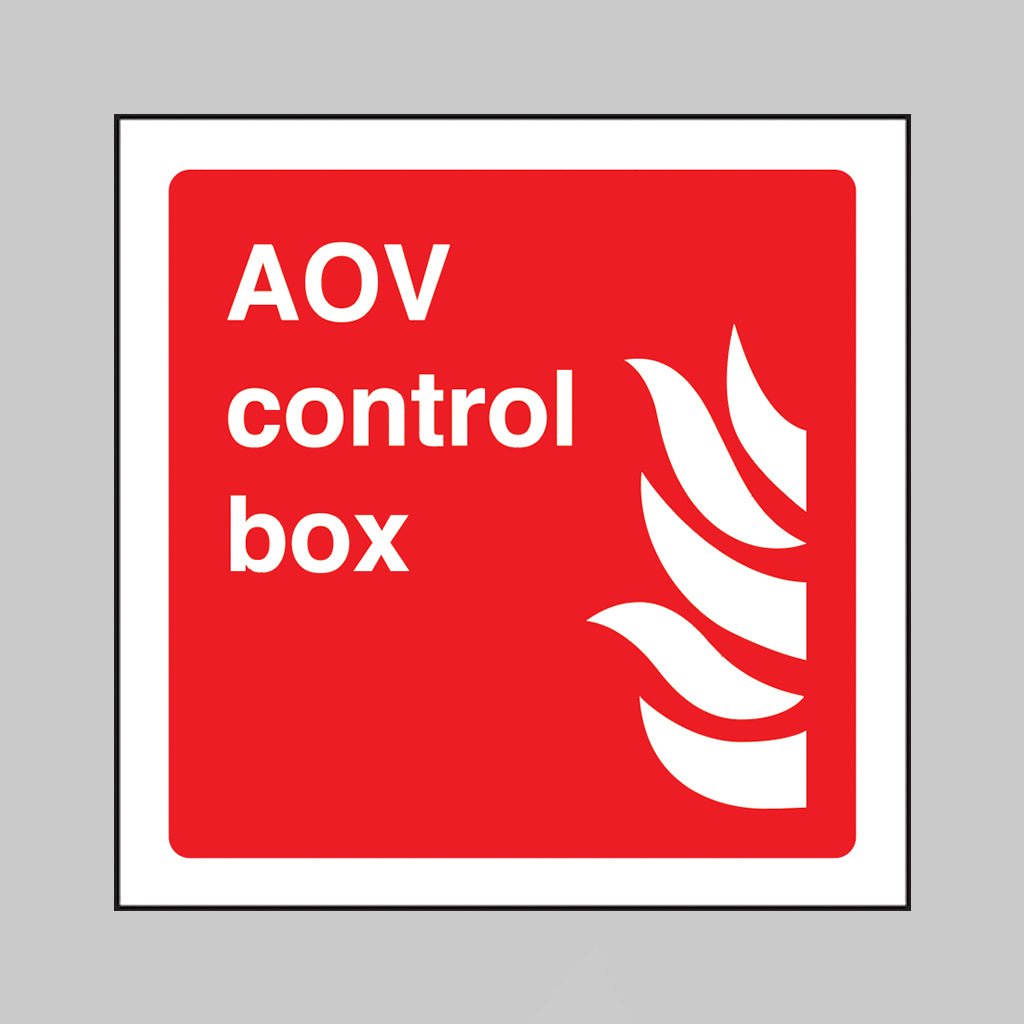 Aov Control Box Sign - Ready Set SuppliedAov Control Box SignRigid Plastic11113C
