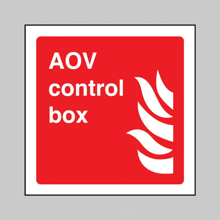 Aov Control Box Sign - Ready Set SuppliedAov Control Box SignRigid Plastic11113C