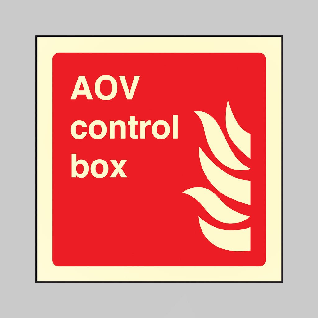 Aov Control Box Sign - Ready Set SuppliedAov Control Box SignUltra Bright (Class C) Photoluminescent Rigid31113C