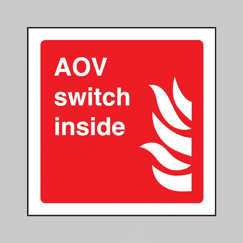 Aov Switch Inside Sign - Ready Set SuppliedAov Switch Inside SignRigid Plastic11114C