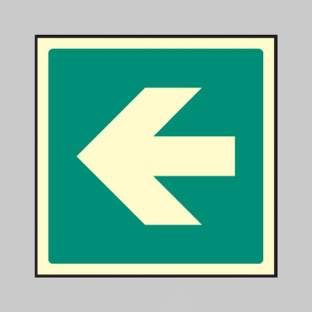 Arrow 180 Degree Sign - Ready Set SuppliedArrow 180 Degree SignUltra Bright (Class C) Photoluminescent Rigid32038C