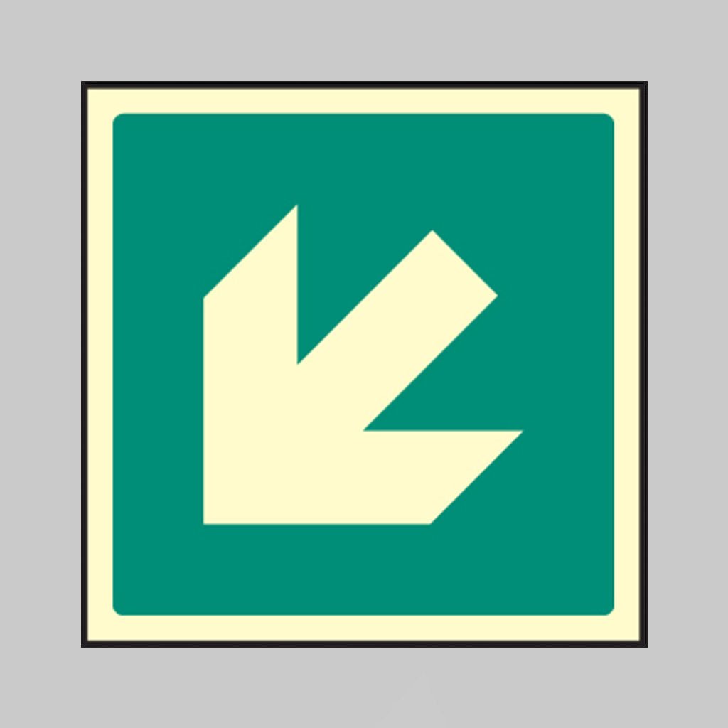 Arrow 45 Degree Sign - Ready Set SuppliedArrow 45 Degree SignUltra Bright (Class C) Photoluminescent Rigid32035C