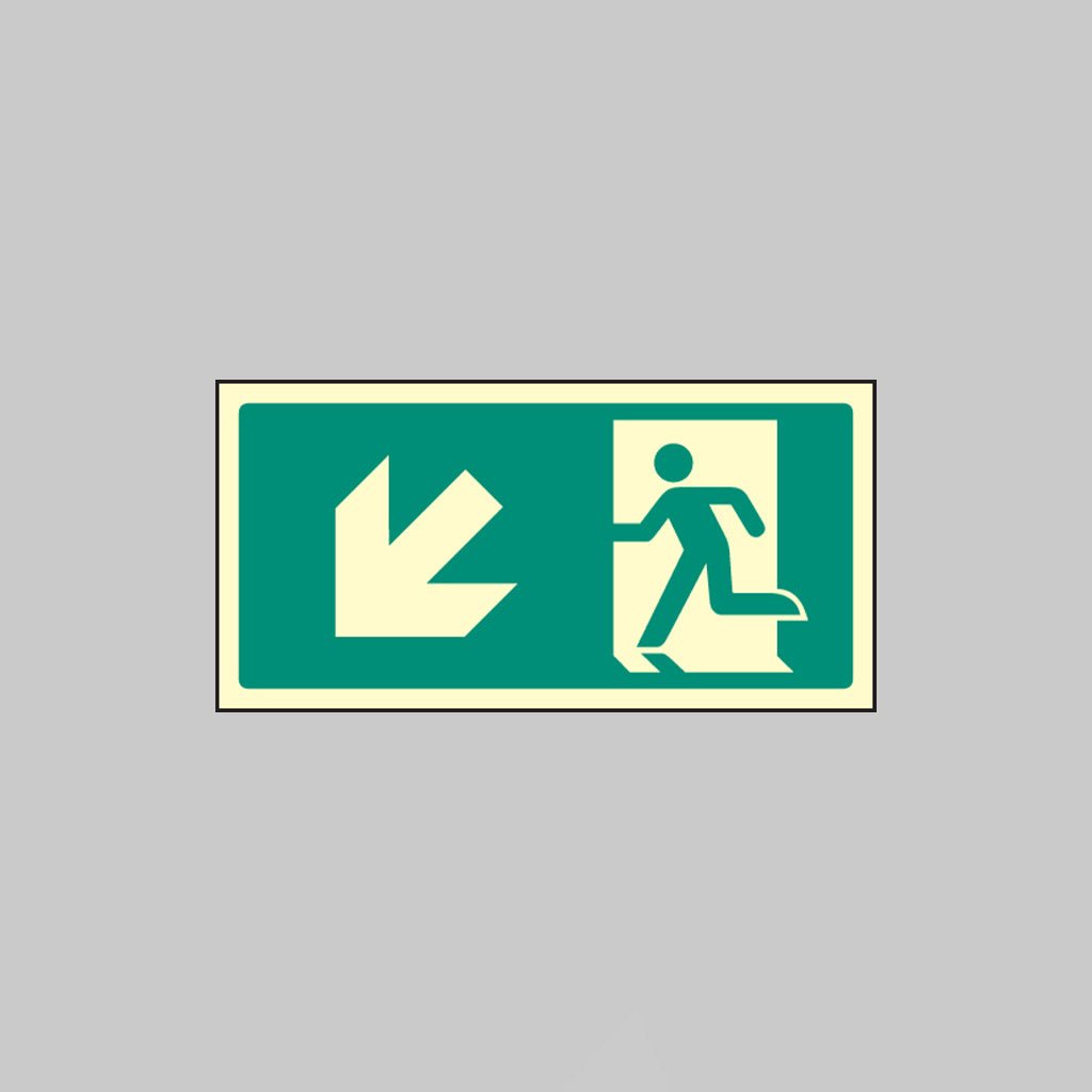 Arrow Down Left Intermediate Marker - Ready Set SuppliedArrow Down Left Intermediate MarkerUltra Bright (Class C) Photoluminescent Rigid32155V