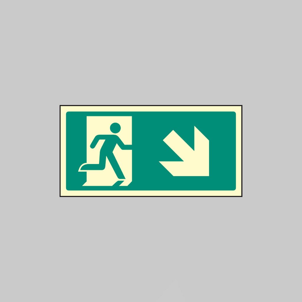 Arrow Down Right Intermediate Marker - Ready Set SuppliedArrow Down Right Intermediate MarkerUltra Bright (Class C) Photoluminescent Rigid32154V