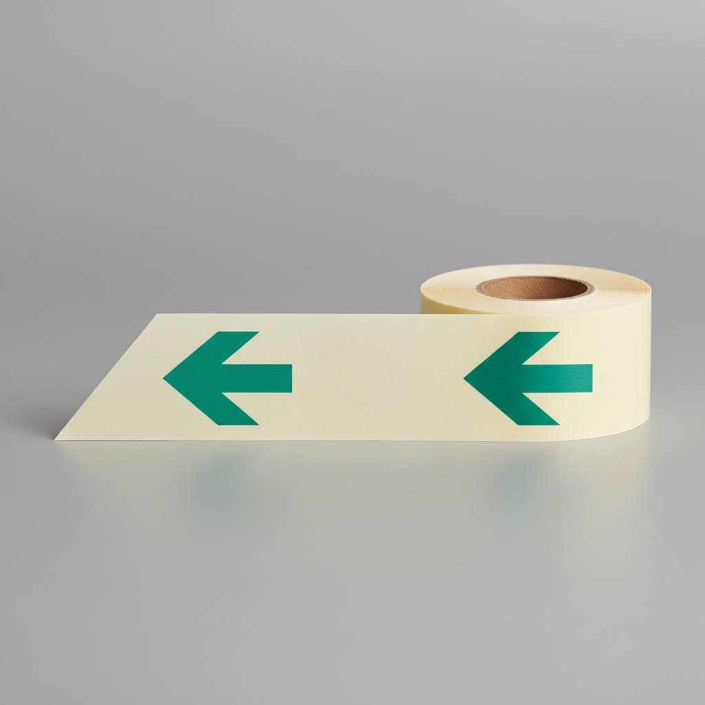 Arrows Photoluminescent Self Adhesive Tape 10Mx40mm - Ready Set SuppliedArrows Photoluminescent Self Adhesive Tape 10Mx40mm58656