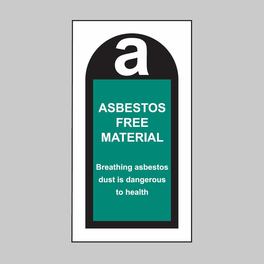 Asbestos Free Material - Roll of 100 Self Adhesive Vinyl Labels 27 x 50mm - Ready Set SuppliedAsbestos Free Material - Roll of 100 Self Adhesive Vinyl Labels 27 x 50mm59869