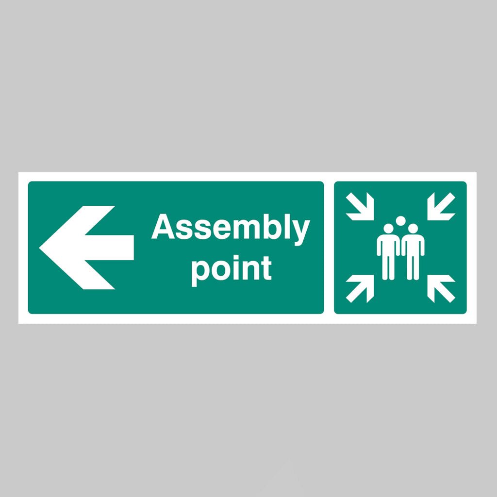 Assembly Point Left Sign - Ready Set SuppliedAssembly Point Left SignRigid Plastic12142H