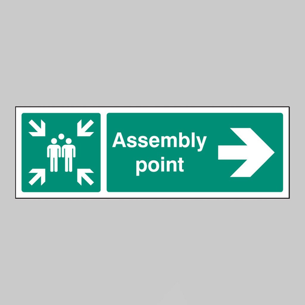 Assembly Point Right Sign - Ready Set SuppliedAssembly Point Right SignRigid Plastic12143H
