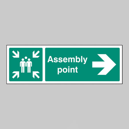 Assembly Point Right Sign - Ready Set SuppliedAssembly Point Right SignRigid Plastic12143H
