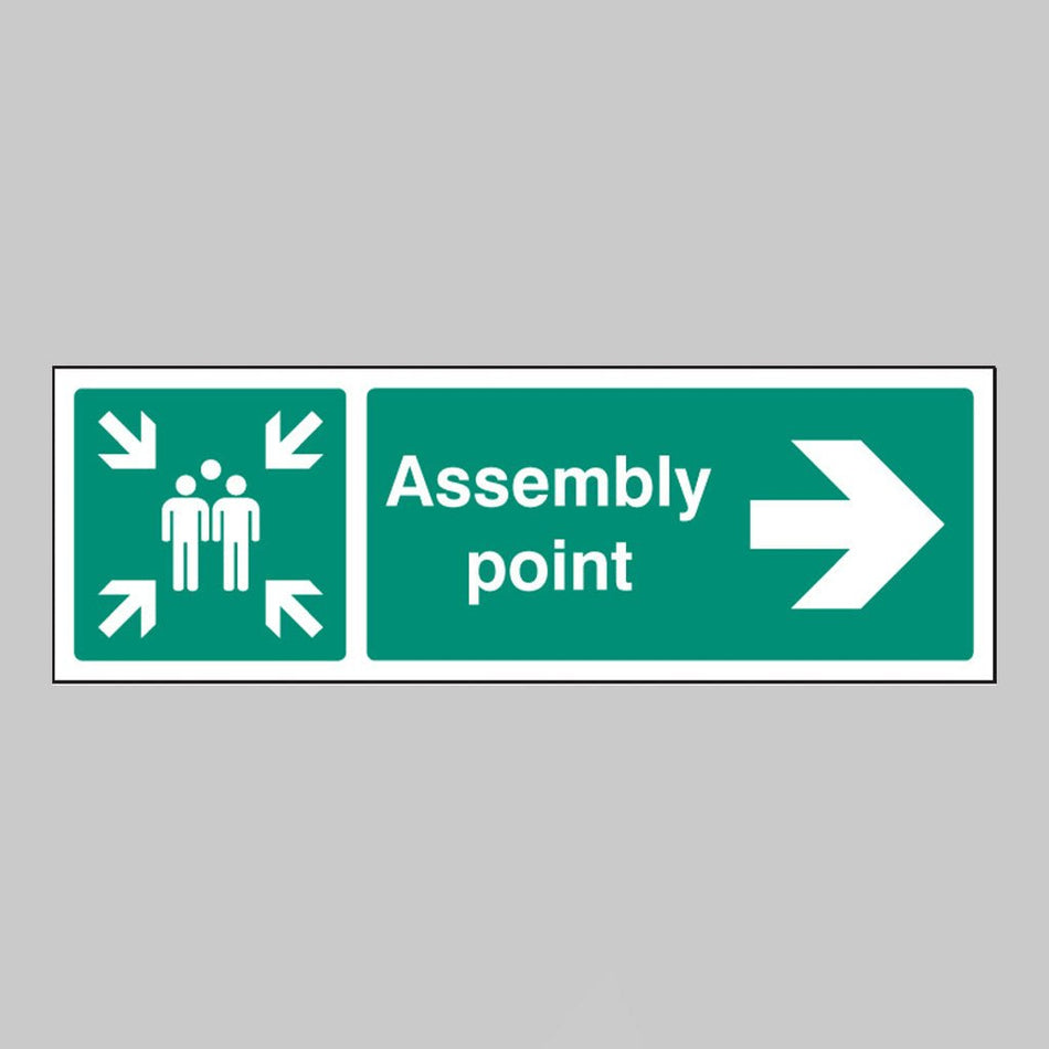 Assembly Point Right Sign - Ready Set SuppliedAssembly Point Right SignRigid Plastic12143H
