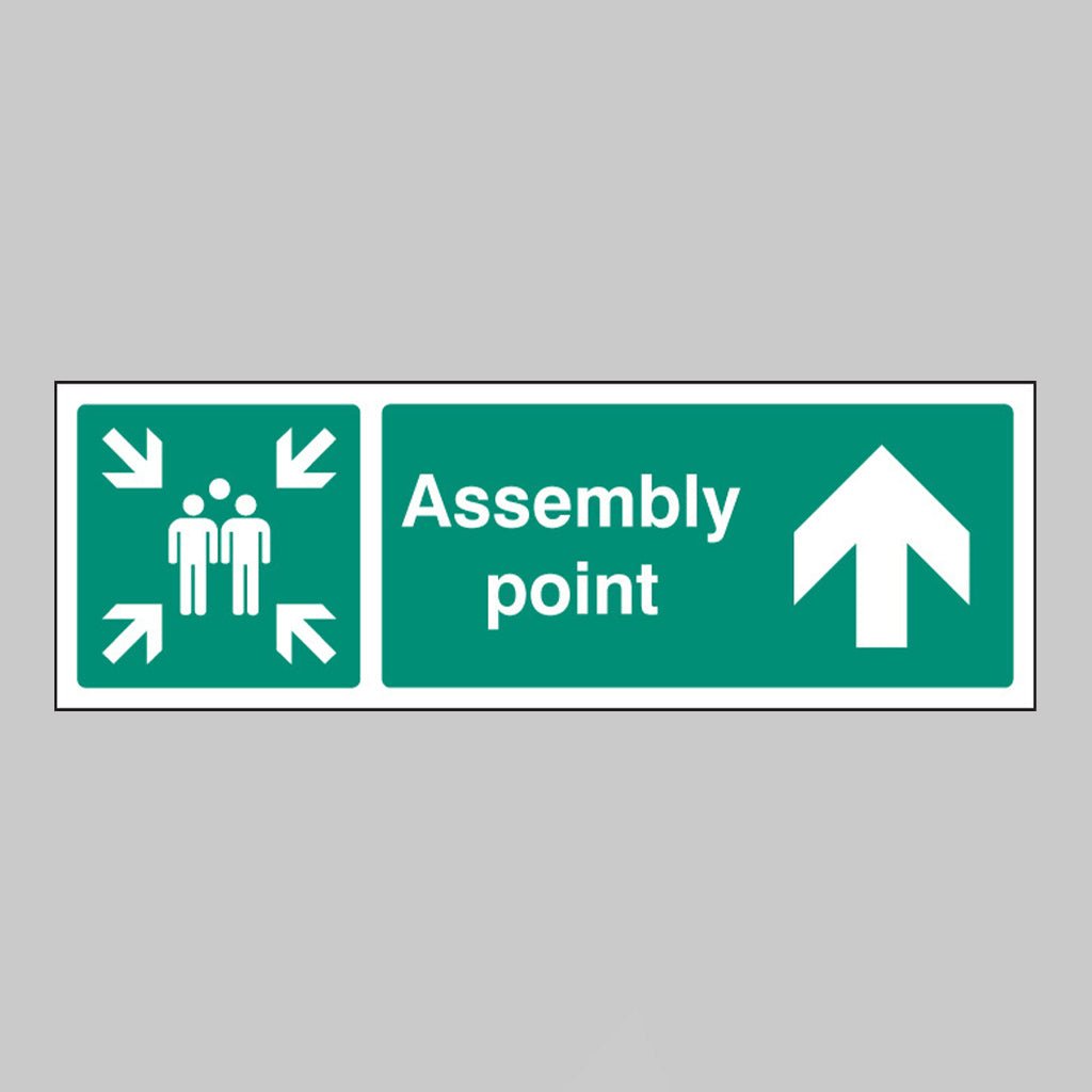 Assembly Point Straight On Sign - Ready Set SuppliedAssembly Point Straight On SignRigid Plastic12141H