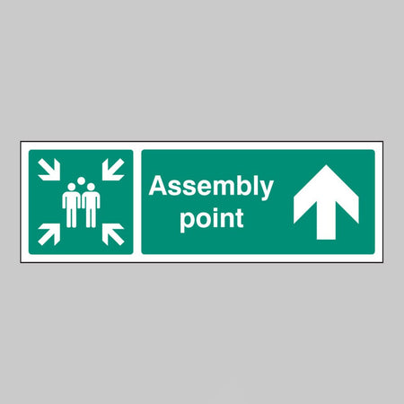 Assembly Point Straight On Sign - Ready Set SuppliedAssembly Point Straight On SignRigid Plastic12141H