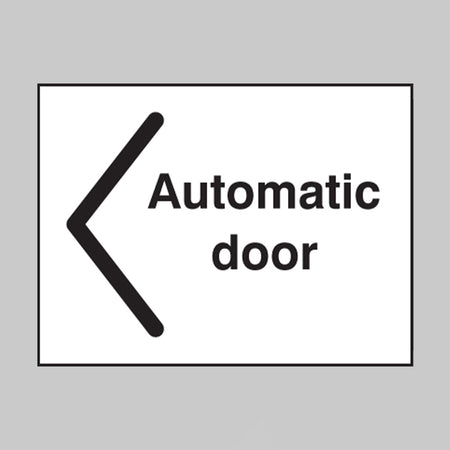 Automatic Door Arrowhead Left Sign - Ready Set SuppliedAutomatic Door Arrowhead Left SignSelf Adhesive Vinyl27071A