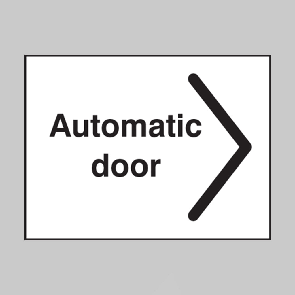 Automatic Door Arrowhead Right Sign - Ready Set SuppliedAutomatic Door Arrowhead Right SignSelf Adhesive Vinyl27072A
