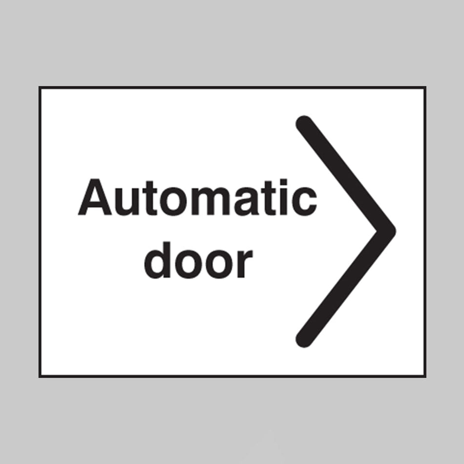 Automatic Door Arrowhead Right Sign - Ready Set SuppliedAutomatic Door Arrowhead Right SignSelf Adhesive Vinyl27072A
