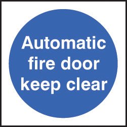 Automatic Fire Door Keep Clear Roll of 100 Self Adhesive Vinyl Labels 100 x 100mm - Ready Set SuppliedAutomatic Fire Door Keep Clear Roll of 100 Self Adhesive Vinyl Labels 100 x 100mm59704