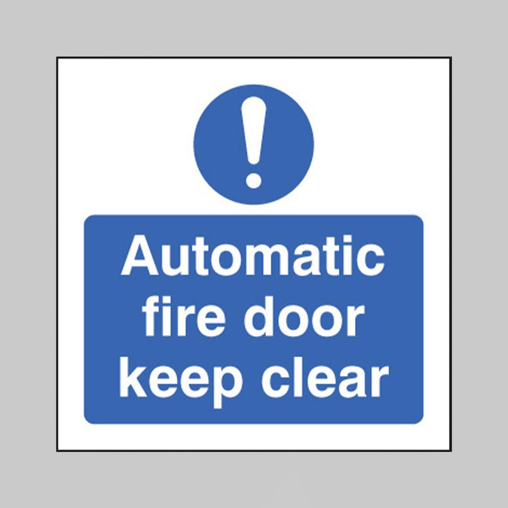 Automatic Fire Door Keep Clear Sign - Ready Set SuppliedAutomatic Fire Door Keep Clear SignRigid Plastic11629B