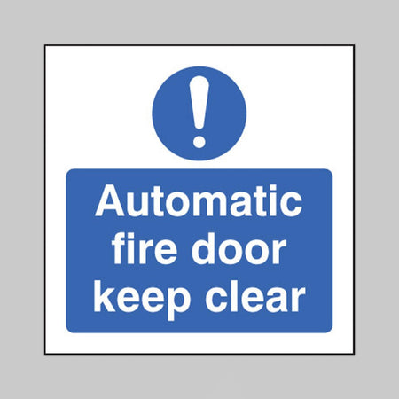 Automatic Fire Door Keep Clear Sign - Ready Set SuppliedAutomatic Fire Door Keep Clear SignRigid Plastic11629B