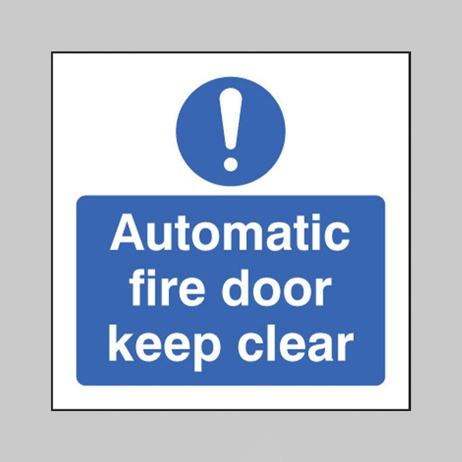 Automatic Fire Door Keep Clear Sign - Ready Set SuppliedAutomatic Fire Door Keep Clear SignRigid Plastic11629B