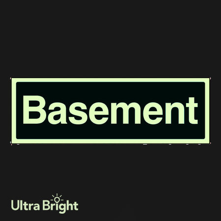 Basement Sign - Ready Set SuppliedBasement SignUltra Bright (Class C) Photoluminescent Rigid32184L