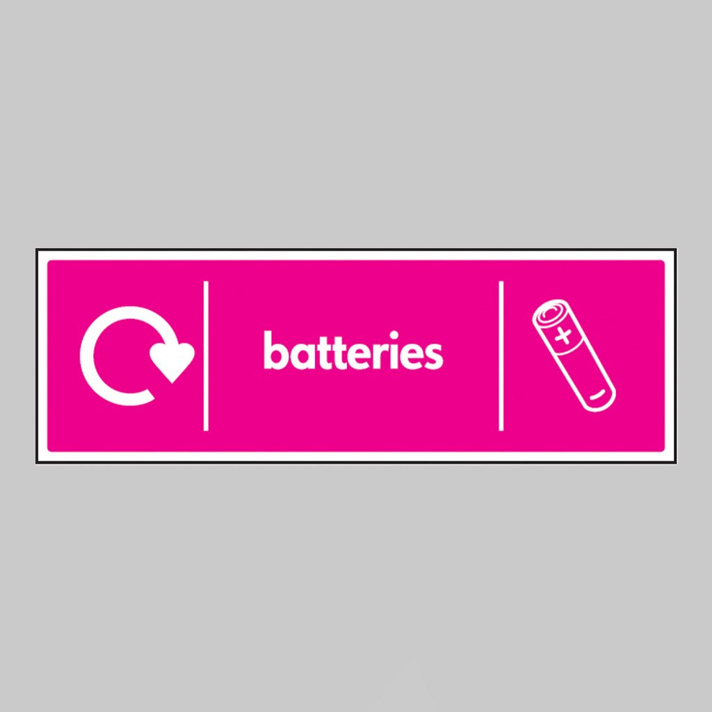 Batteries - Wrap Recycling Sign - Ready Set SuppliedBatteries - Wrap Recycling SignRigid Plastic16662M