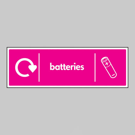 Batteries - Wrap Recycling Sign - Ready Set SuppliedBatteries - Wrap Recycling SignRigid Plastic16662M