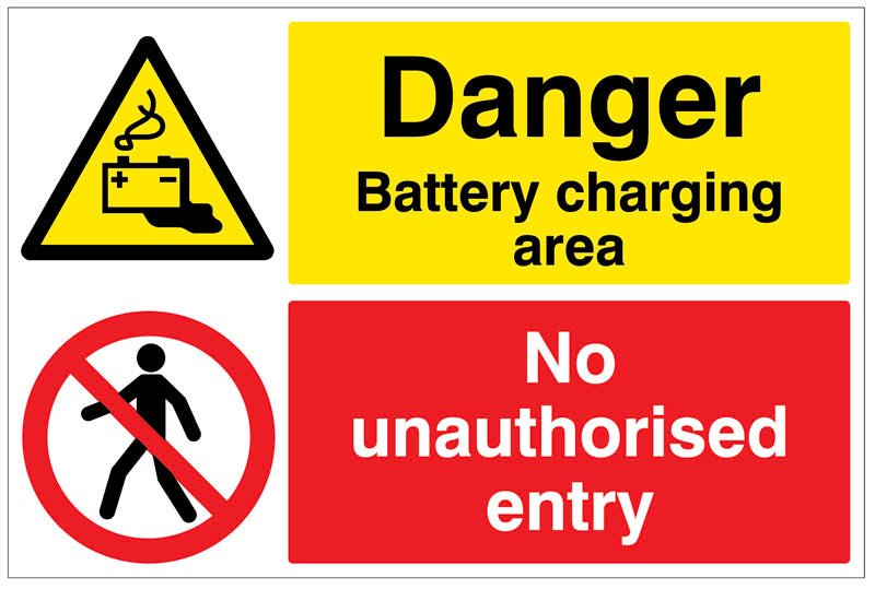 Battery Charging- No Unauthorised Entry Floor Graphic 600 x 400mm - Ready Set SuppliedBattery Charging- No Unauthorised Entry Floor Graphic 600 x 400mm54242