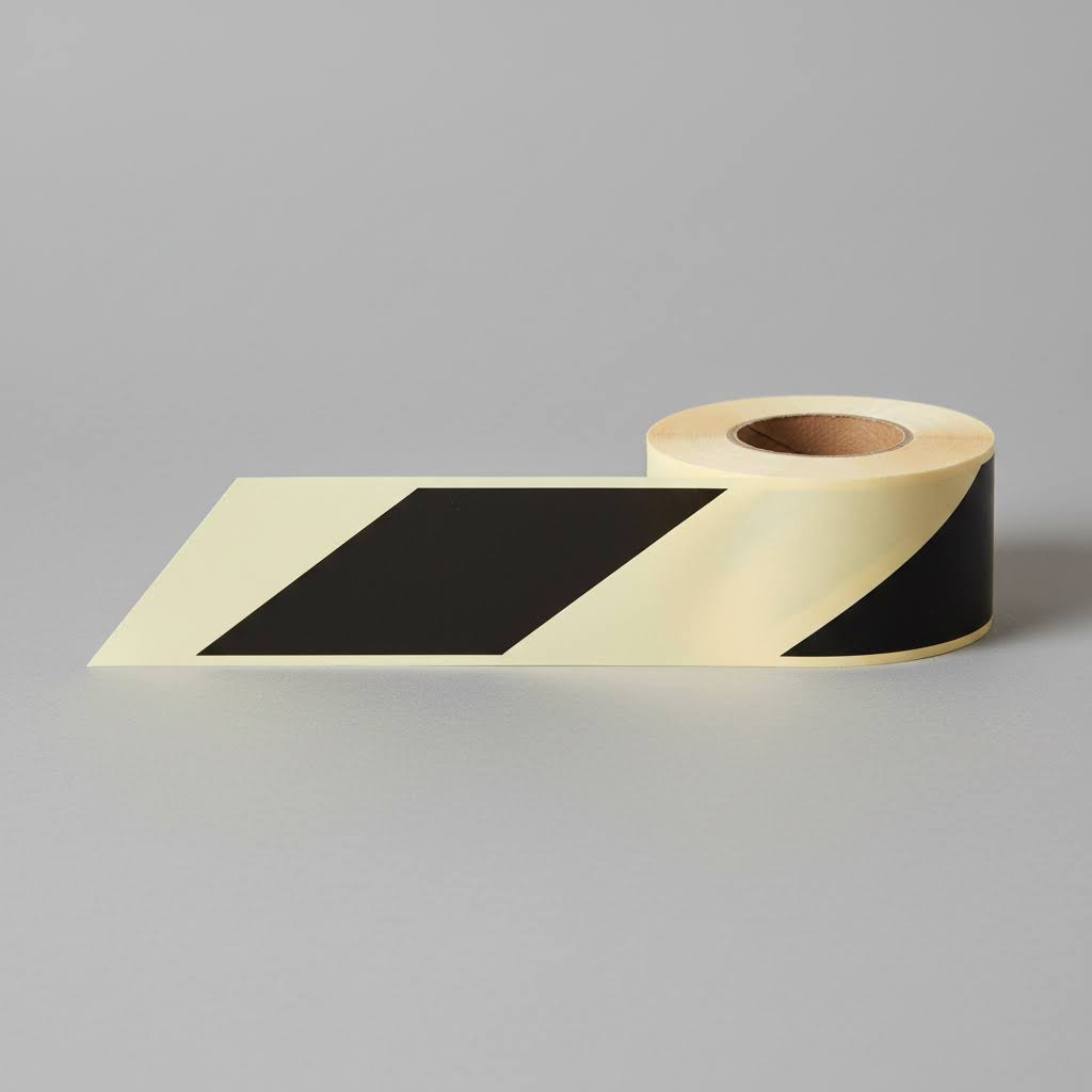 Black/White Photoluminescent Self Adhesive Tape 10Mx40mm - Ready Set SuppliedBlack/White Photoluminescent Self Adhesive Tape 10Mx40mm58644