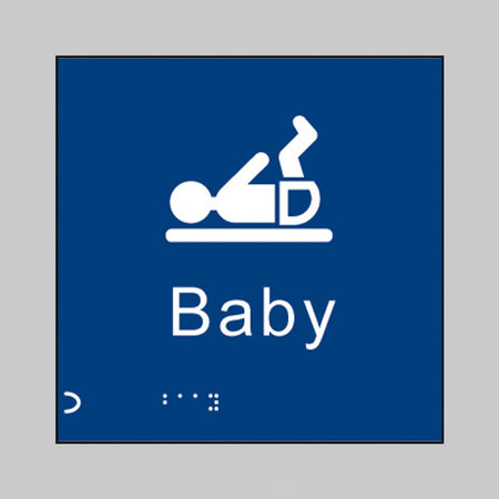 Braille - Baby Changing 150 X 150mm Sign - Ready Set SuppliedBraille - Baby Changing 150 X 150mm Sign56114