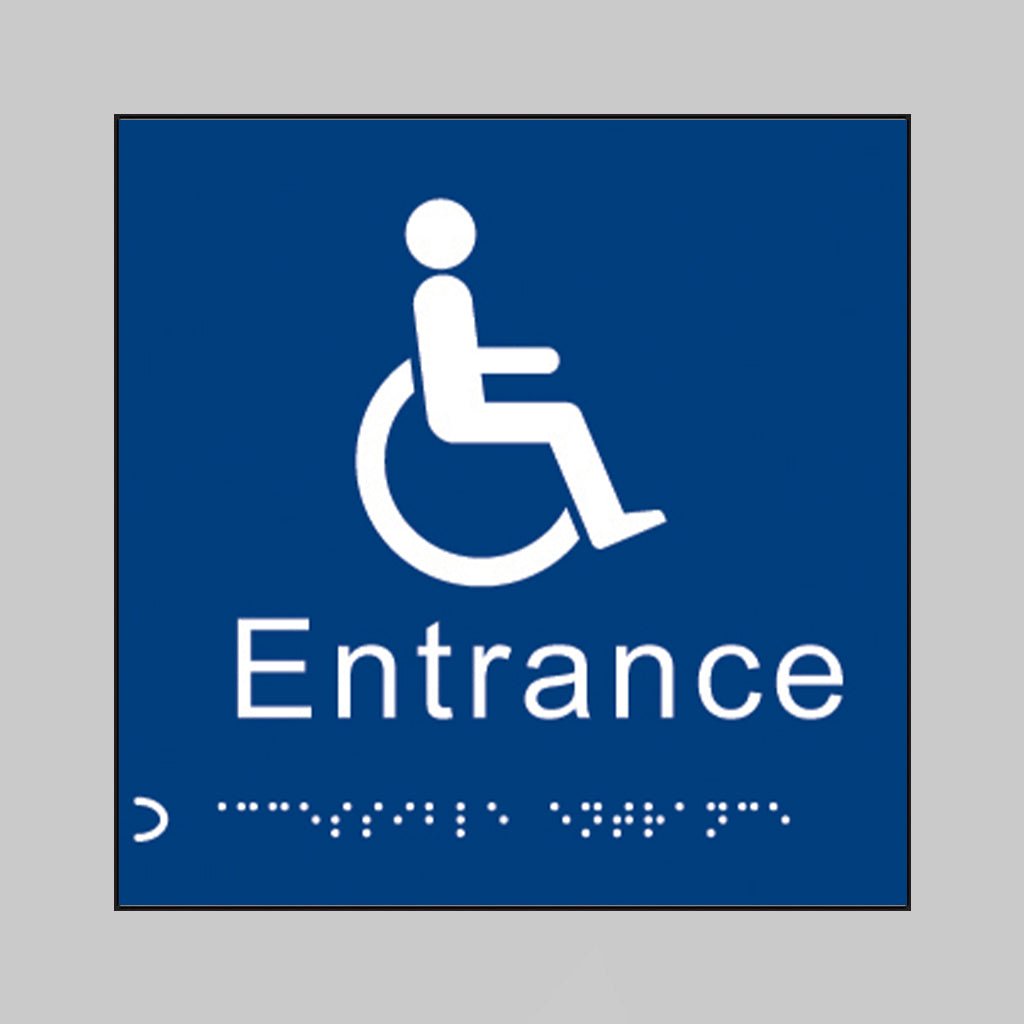 Braille - Disabled Entrance 150 X 150mm Sign - Ready Set SuppliedBraille - Disabled Entrance 150 X 150mm Sign56106