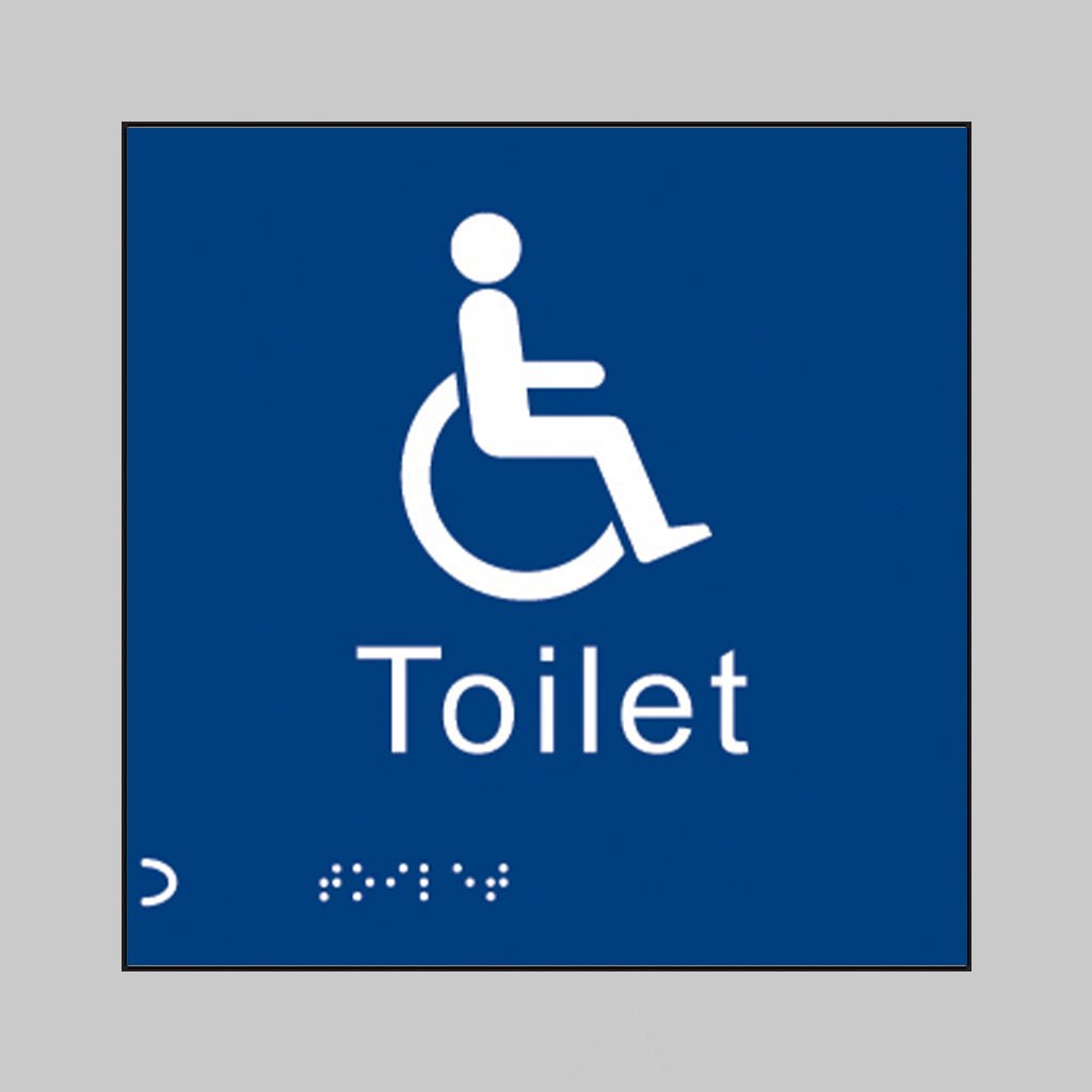 Braille - Disabled Toilet 150 X 150mm Sign - Ready Set SuppliedBraille - Disabled Toilet 150 X 150mm Sign56107
