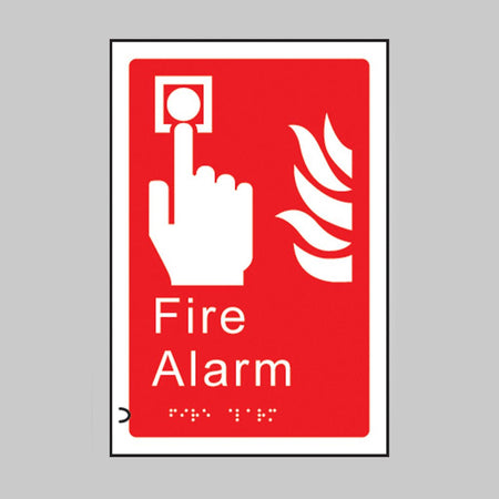 Braille - Fire Alarm 150 X 225mm Sign - Ready Set SuppliedBraille - Fire Alarm 150 X 225mm Sign56178