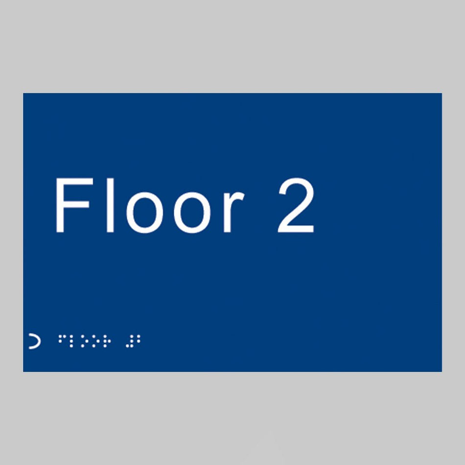 Braille - Floor 2 225 X 150mm Sign - Ready Set SuppliedBraille - Floor 2 225 X 150mm Sign56131