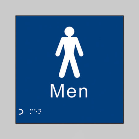 Braille - Men 150 X 150mm Sign - Ready Set SuppliedBraille - Men 150 X 150mm Sign56109
