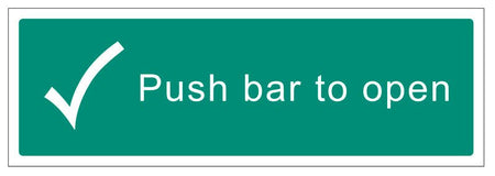 Braille - Push Bar To Open 450 x 150mm Sign - Ready Set SuppliedBraille - Push Bar To Open 450 x 150mm Sign55929