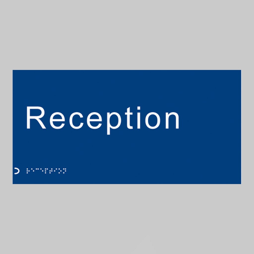 Braille - Reception 300 x 150mm Sign - Ready Set SuppliedBraille - Reception 300 x 150mm Sign56151