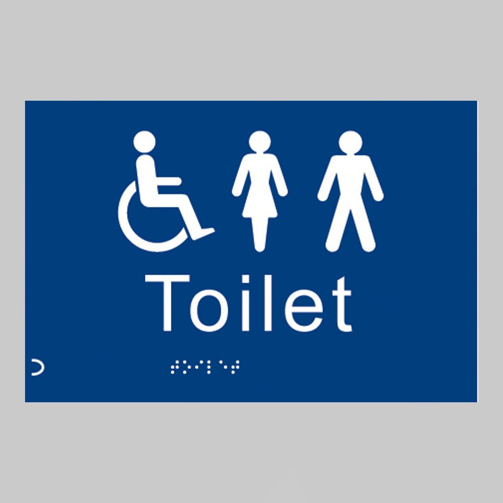 Braille - Toilet 225 X 150mm Sign - Ready Set SuppliedBraille - Toilet 225 X 150mm Sign56121