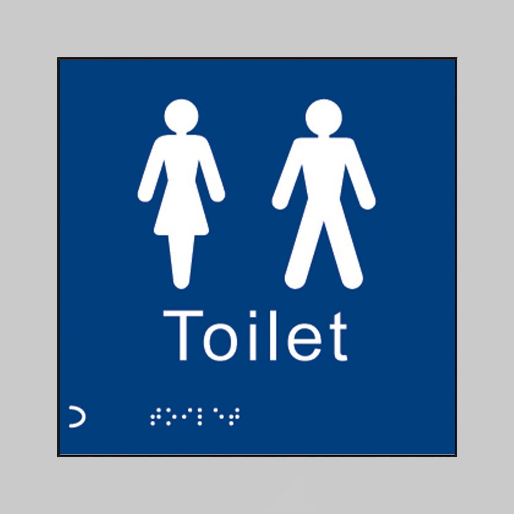 Braille - Uni-Sex 150 X 150mm Sign - Ready Set SuppliedBraille - Uni-Sex 150 X 150mm Sign56110