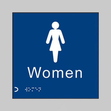 Braille - Women 150 X 150mm Sign - Ready Set SuppliedBraille - Women 150 X 150mm Sign56108