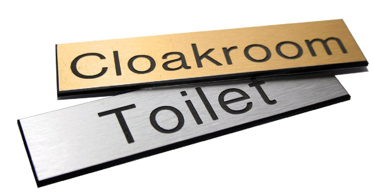 Brass Effect Engraved Sign 100 x 75mm - Ready Set SuppliedBrass Effect Engraved Sign 100 x 75mm51598