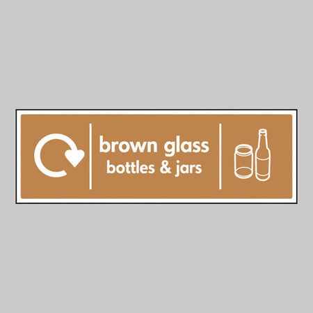 Brown Glass Bottles & Jars - Wrap Recycling Sign - Ready Set SuppliedBrown Glass Bottles & Jars - Wrap Recycling SignRigid Plastic16640M
