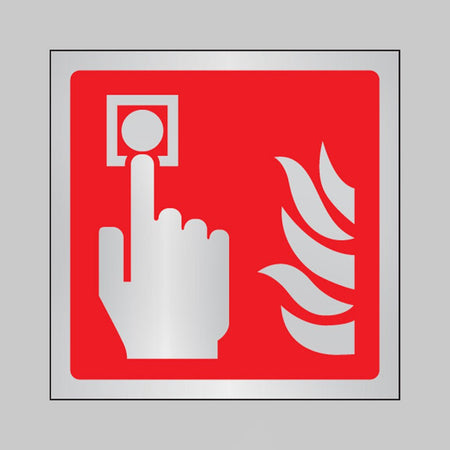 Call Point Symbol 175 x 175mm Aluminium Adhesive Backed Sign - Ready Set SuppliedCall Point Symbol 175 x 175mm Aluminium Adhesive Backed Sign59105