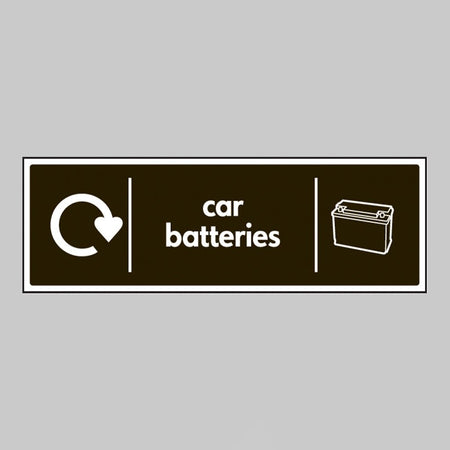 Car Batteries - Wrap Recycling Sign - Ready Set SuppliedCar Batteries - Wrap Recycling SignRigid Plastic16653M